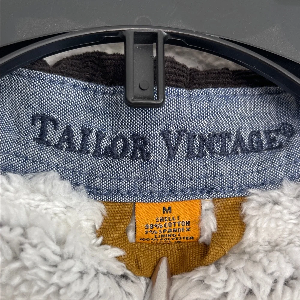 Tailor Vintage Tan canvas Barn Jacket with Black Details size M